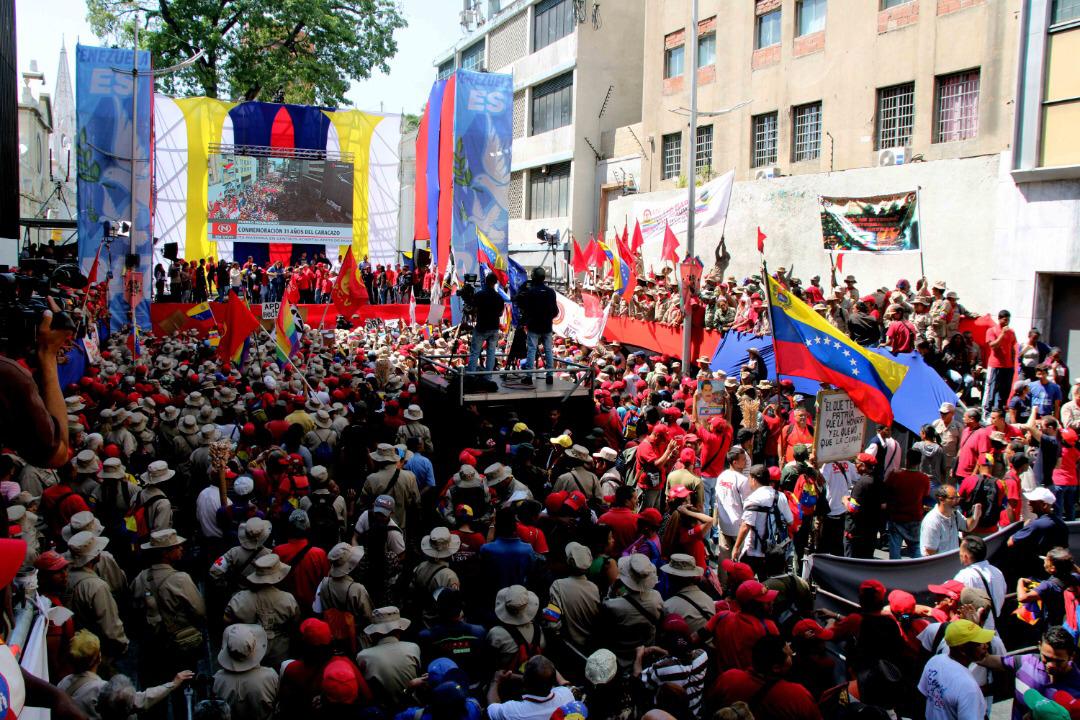 Pueblo revolucionario se movilizó para conmemorar los 31 años del
