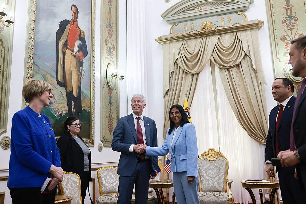 Presidenta Encargada Delcy Rodríguez recibió en el Palacio de Miraflores al secretario de Energía de EEUU Christopher Wright